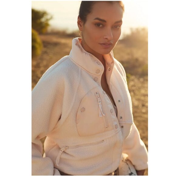 FP Movement x Hatch Neutral Hit The Slopes Full Snap Fleece Jacket XS NWT - Picture 3 of 10